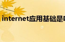 internet应用基础是啥（Internet应用基础）