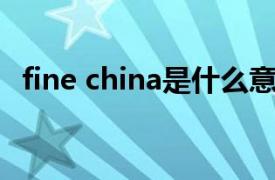 fine china是什么意思中文（Fine China）