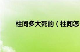 柱间多大死的（柱间怎么死的相关内容简介介绍）