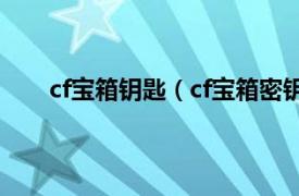 cf宝箱钥匙（cf宝箱密钥怎么用相关内容简介介绍）