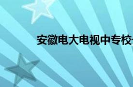 安徽电大电视中专校长（安徽电大电视中专）