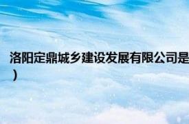 洛阳定鼎城乡建设发展有限公司是国企吗（洛阳定鼎城乡建设发展有限公司）