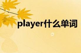 player什么单词（player 英文单词）