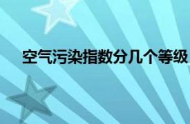 空气污染指数分几个等级（空气污染指数分为几级呀）