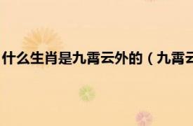 什么生肖是九霄云外的（九霄云外是什么生肖相关内容简介介绍）