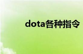 dota各种指令（Dota命令大全）