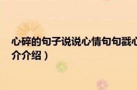 心碎的句子说说心情句句戳心（心碎的句子说说心情相关内容简介介绍）