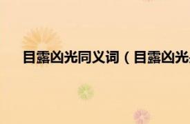 目露凶光同义词（目露凶光是什么意思相关内容简介介绍）