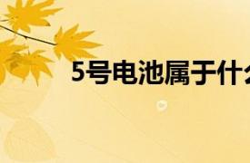 5号电池属于什么电池（5号电池）