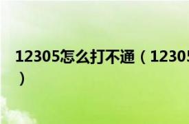 12305怎么打不通（12305为什么打不通相关内容简介介绍）