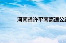 河南省许平南高速公路有限责任公司联系电话