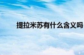 提拉米苏有什么含义吗（提拉米苏的寓意是什么）