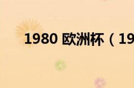 1980 欧洲杯（1980年意大利欧洲杯）