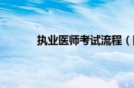 执业医师考试流程（国家执业医师资格考试）