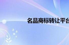 名品商标转让平台（名品商标转让网）