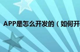 APP是怎么开发的（如何开发手机app相关内容简介介绍）