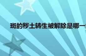 斑的秽土转生被解除是哪一集（斑秽土转生复活是哪一集）