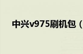 中兴v975刷机包（中兴 V880  刷机包）