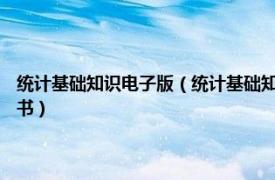 统计基础知识电子版（统计基础知识 1998年中国财政经济出版社出版的图书）