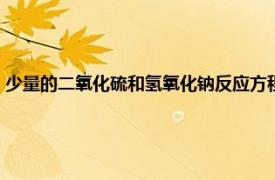 少量的二氧化硫和氢氧化钠反应方程式（二氧化硫和氢氧化钠反应方程式）