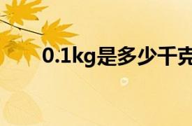 0.1kg是多少千克（0.1kg是多少克）