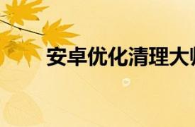 安卓优化清理大师（安卓优化大师）