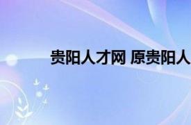 贵阳人才网 原贵阳人才网（中国贵阳人才网）