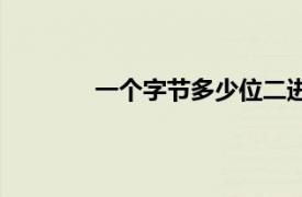 一个字节多少位二进制（一个字节多少位）