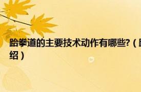 跆拳道的主要技术动作有哪些?（跆拳道的基本动作有哪些相关内容简介介绍）