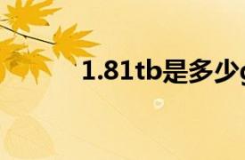 1.81tb是多少g（1tb是多少G）