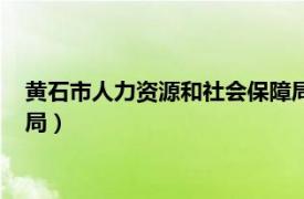 黄石市人力资源和社会保障局官网（黄石市人力资源和社会保障局）