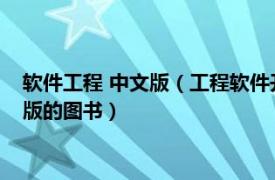 软件工程 中文版（工程软件开发技术 2006年国防工业出版社出版的图书）