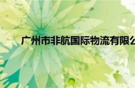 广州市非航国际物流有限公司（广州非亚物流有限公司）