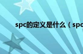 spc的定义是什么（spc指什么相关内容简介介绍）