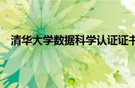 清华大学数据科学认证证书项目（清华IT学习认证中心）