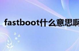 fastboot什么意思啊（fastboot什么意思）