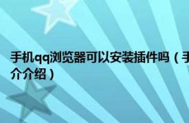 手机qq浏览器可以安装插件吗（手机QQ浏览器可以添加插件吗相关内容简介介绍）