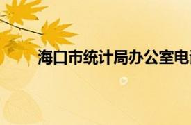 海口市统计局办公室电话（海口市统计局办公室）