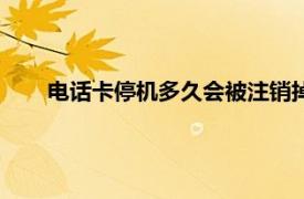 电话卡停机多久会被注销掉（电话卡停机多久会被注销）