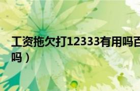 工资拖欠打12333有用吗百度知道（工资拖欠打12333有用吗）