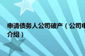 申请债务人公司破产（公司申请破产后债务怎么办相关内容简介介绍）