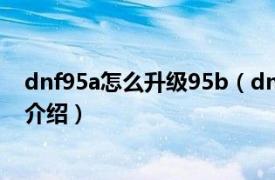 dnf95a怎么升级95b（dnf90b怎么升级95a相关内容简介介绍）