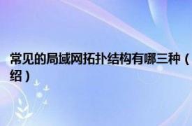 常见的局域网拓扑结构有哪三种（局域网的拓扑结构有哪些相关内容简介介绍）