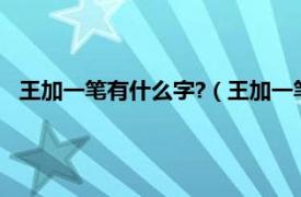 王加一笔有什么字?（王加一笔都有什么字相关内容简介介绍）