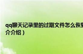 qq聊天记录里的过期文件怎么恢复（qq聊天文件过期怎么恢复相关内容简介介绍）