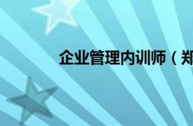 企业管理内训师（郑洪涛 企业内控培训师）