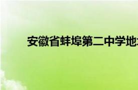 安徽省蚌埠第二中学地址（安徽省蚌埠第二中学）