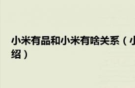 小米有品和小米有啥关系（小米有品是小米的吗相关内容简介介绍）