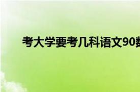 考大学要考几科语文90数学42英语40能考上大学吗