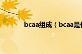 bcaa组成（bcaa是什么相关内容简介介绍）